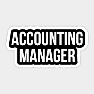 Accounting manager text only Sticker